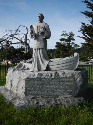 Here ... landed Very Rev. Father Junipero Serra Marker. Click for full size. Here ... landed Very Rev. Father Junipero Serra Marker image. Click for full size.