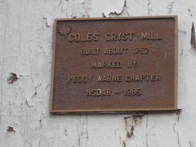 Coles Grist Mill Marker image. Click for full size.