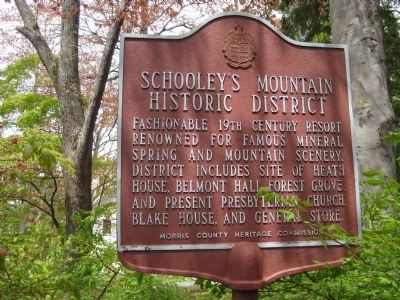 Schooley's Mountain Historic District Marker image. Click for full size.