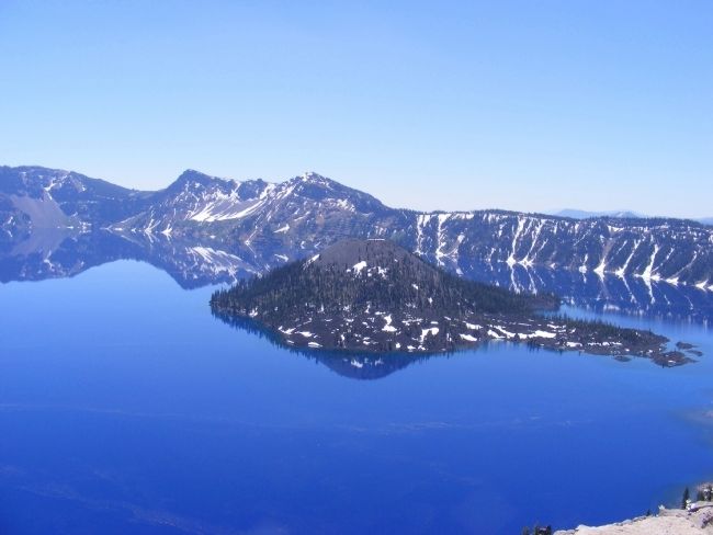 Wizard Island - Crater Lake. Click for full size. Wizard Island - Crater Lake image. Click for full size.