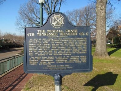 The Wigfall Grays Marker (side 1). Click for full size. The Wigfall Grays Marker (side 1) image. Click for full size.