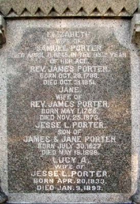 Elizabeth Duncan Porter Marker. Click for full size. Elizabeth Duncan Porter Marker image. Click for full size.
