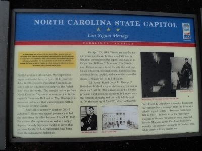 North Carolina State Capitol Marker. Click for full size. North Carolina State Capitol Marker image. Click for full size.