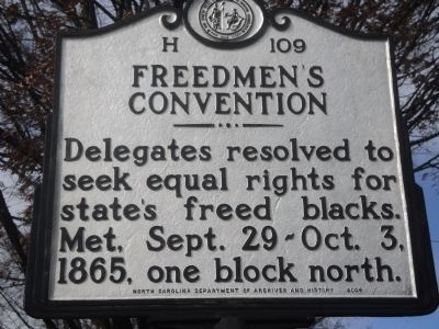 Freedmens Convention Marker image. Click for full size.