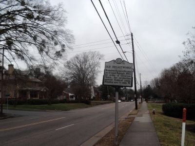 Old Breastworks Marker (Looking North). Click for full size. Old Breastworks Marker (Looking North) image. Click for full size.
