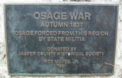 Osage War Marker. Click for full size. Osage War Marker image. Click for full size.
