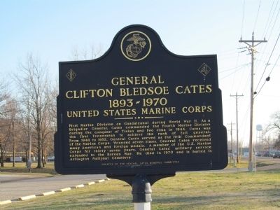 General Clifton Bledsoe Cates Marker image. Click for full size.