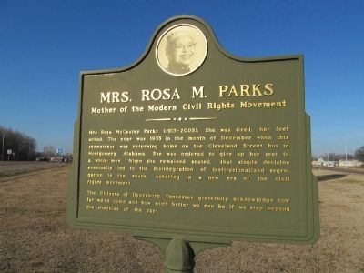 Mrs. Rosa M. Parks Marker image. Click for full size.