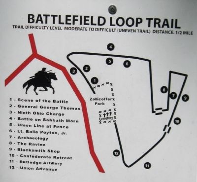 Battlefield Loop Trail Map. Click for full size. Battlefield Loop Trail Map image. Click for full size.