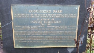 Kosciuszko Park Marker. Click for full size. Kosciuszko Park Marker image. Click for full size.