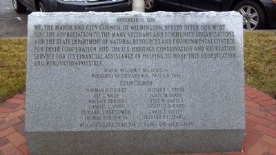 Wilmington Veterans Memorial Marker. Click for full size. Wilmington Veterans Memorial Marker image. Click for full size.