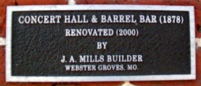 The Concert Hall and Barrel Bar Marker image. Click for full size.