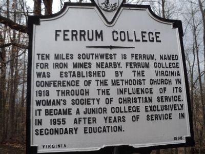 Ferrum College Marker image. Click for full size.