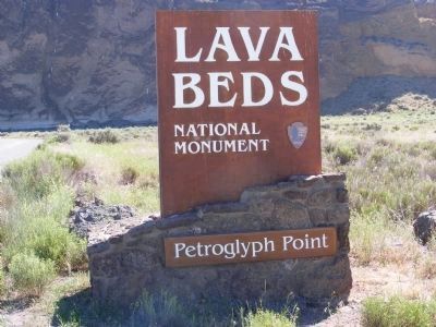 Sign at Petroglyph Point - Location of Marker image. Click for full size.