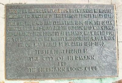 Pioneer Trails Juncture Marker. Click for full size. Pioneer Trails Juncture Marker image. Click for full size.