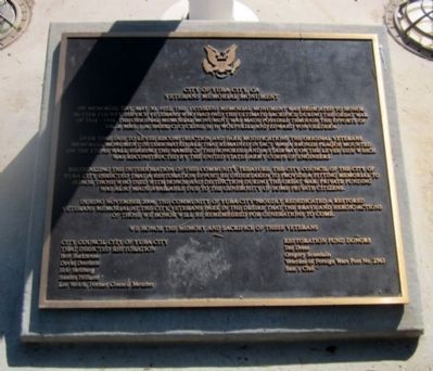 Veterans Memorial Monument Marker image. Click for full size.