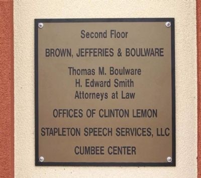 Second Floor today, still a Brown Law Office. Click for full size. Second Floor today, still a Brown Law Office image. Click for full size.