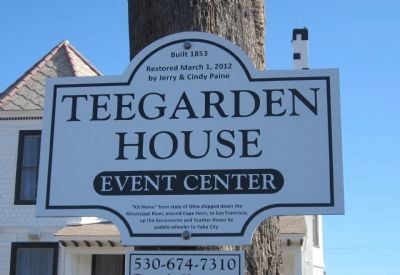 Teegarden House Marker image. Click for full size.