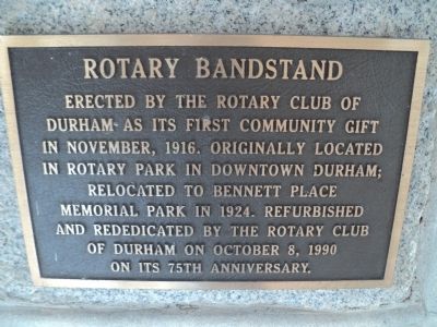 Rotary Bandstand Marker. Click for full size. Rotary Bandstand Marker image. Click for full size.