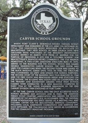 Carver School Grounds Marker image. Click for full size.