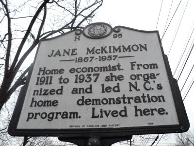 Jane McKimmon Marker. Click for full size. Jane McKimmon Marker image. Click for full size.