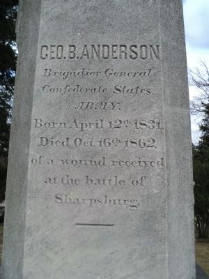 Anderson Marker - Front Inscription image. Click for full size.