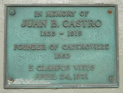 Juan B. Castro Marker image. Click for full size.
