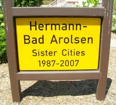 Hermann - Bad Arolsen Sister Cities Sign image. Click for full size.