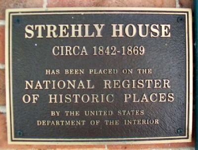 Strehly House NRHP Marker image. Click for full size.