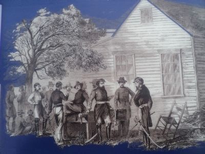 Sketch of Union and Confederate Officers. Click for full size. Sketch of Union and Confederate Officers image. Click for full size.