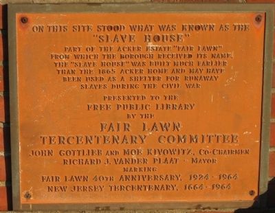Slave House Marker image. Click for full size.