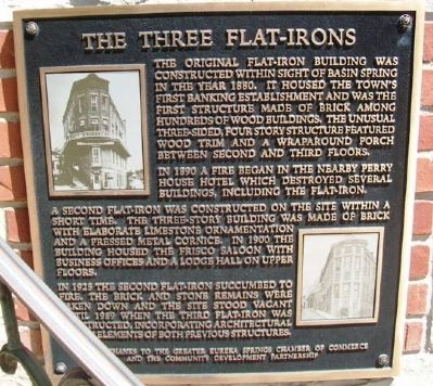 The Three Flat-Irons Marker image. Click for full size.