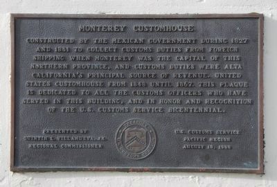 Monterey Customhouse Marker image. Click for full size.