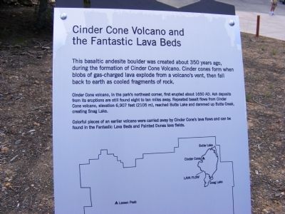 Cinder Cone Volcano and the Fantastic Lava Beds Marker image. Click for full size.