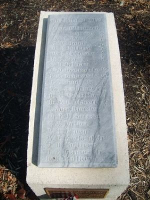 Westminster First Baptist Church World War I Monument<br>Top Engraving image. Click for full size.