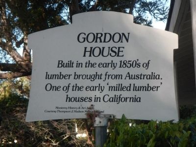 Gordon House Marker image. Click for full size.