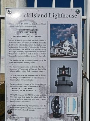Fenwick Island Lighthouse Marker image. Click for full size.
