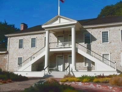 Colton Hall – Site of California’s Original Constitution Marker. Click for full size. Colton Hall – Site of California’s Original Constitution Marker image. Click for full size.