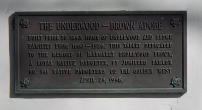 The Underwood – Brown Adobe Marker image. Click for full size.