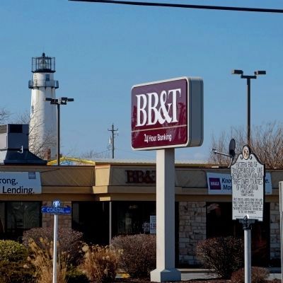 The Marker, BB&T Bank and the Fenwick Island Lighthouse. Click for full size. The Marker, BB&T Bank and the Fenwick Island Lighthouse image. Click for full size.