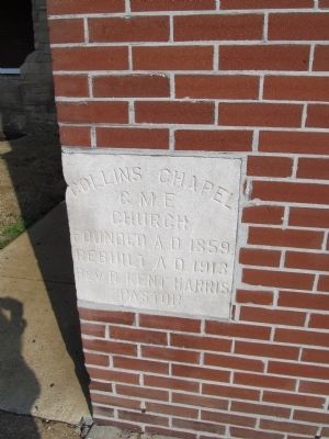 Collins Chapel Christian Methodist Episcopal Church Marker image. Click for full size.