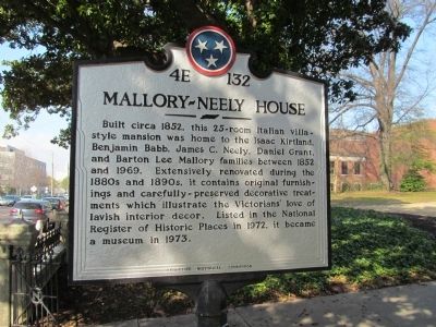 Mallory-Neely House Marker. Click for full size. Mallory-Neely House Marker image. Click for full size.