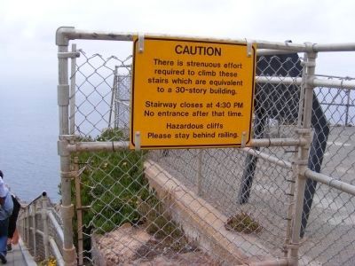 Caution Sign at the Entrance to the Steps image. Click for full size.