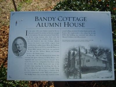 Bandy Cottage Alumni House Marker image. Click for full size.