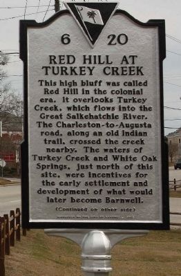 Red Hill At Turkey Creek Marker image. Click for full size.