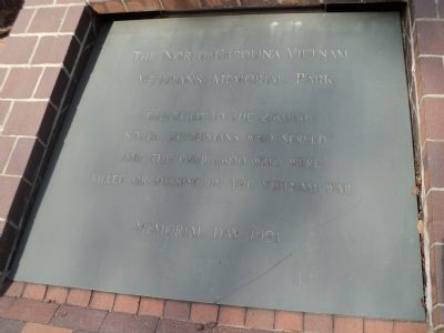 North Carolina Vietnam Veterans Memorial Marker image. Click for full size.