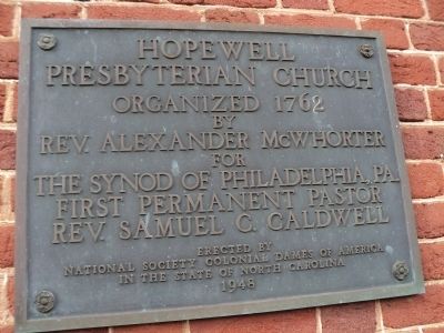Hopewell Presbyterian Church Marker image. Click for full size.