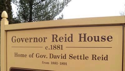 Governor Reid House Marker image. Click for full size.