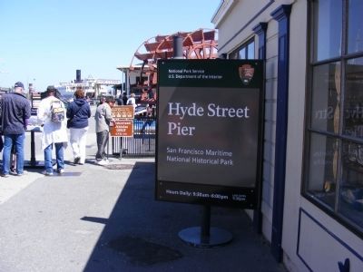 Entrance to the Hyde Street Pier. Click for full size. Entrance to the Hyde Street Pier image. Click for full size.