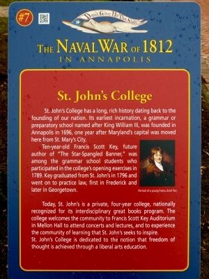 St. John's College Marker. Click for full size. St. John's College Marker image. Click for full size.